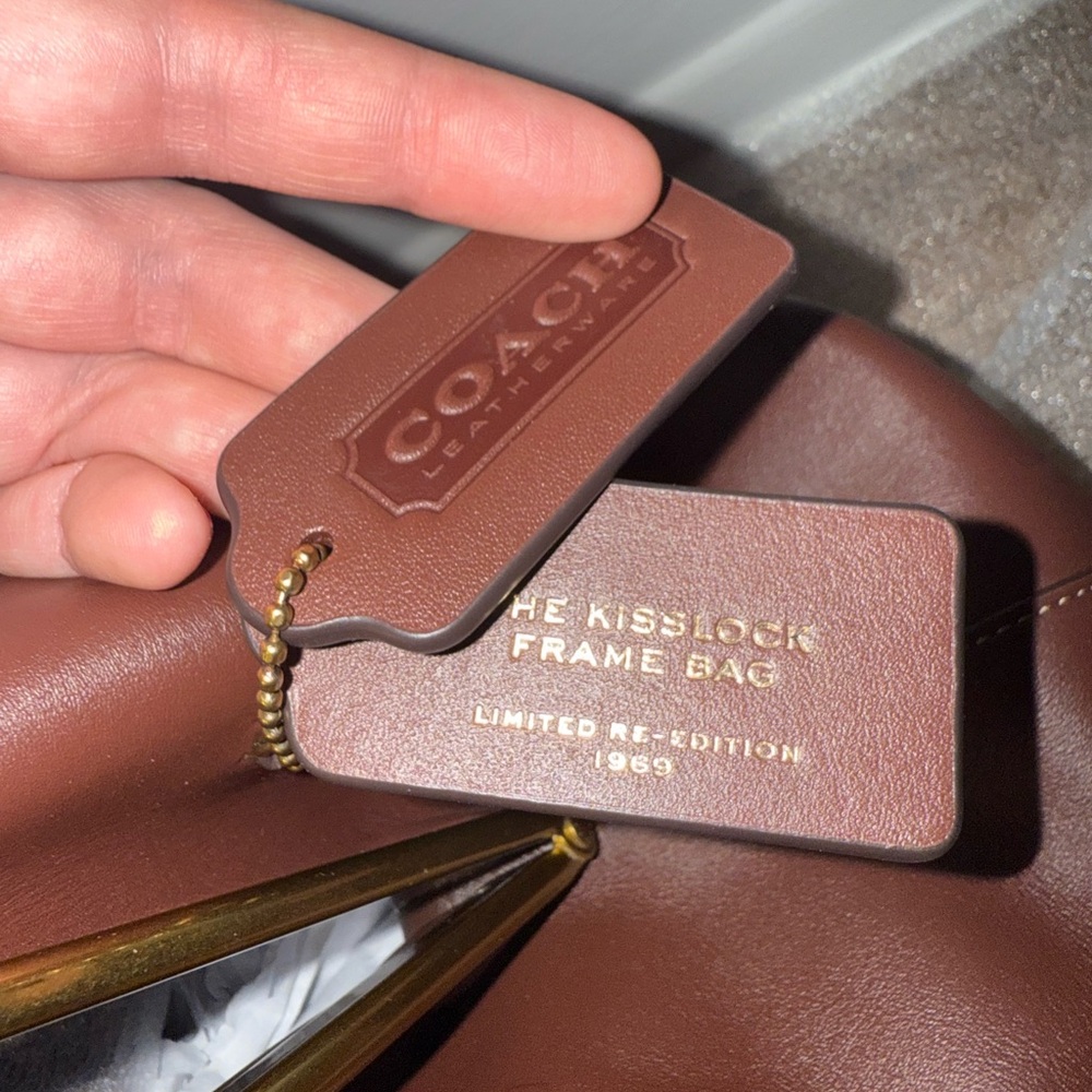 Coach Brown and Gold Clutch Wristlet - Picture 4 of 6